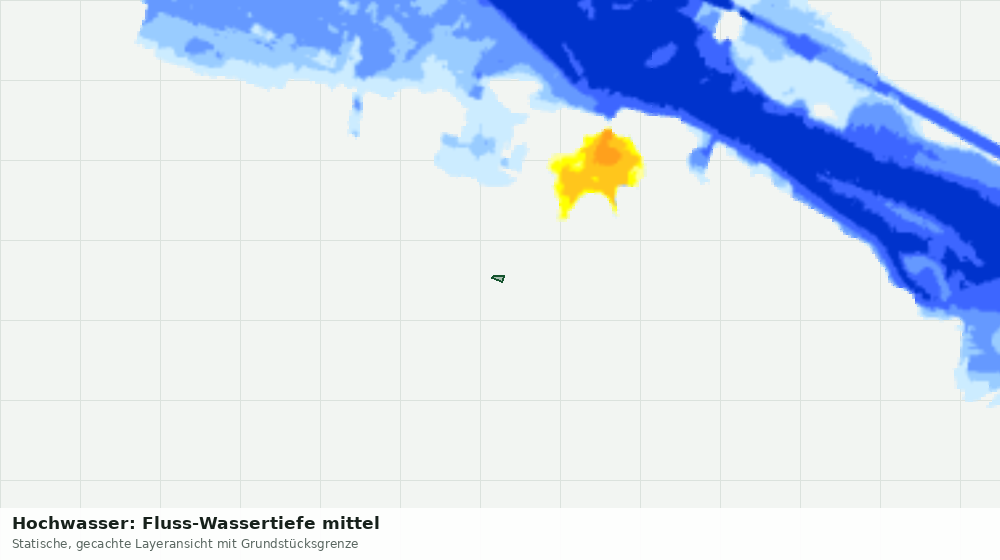 Statische Kartenansicht: Hochwasser: Fluss-Wassertiefe mittel