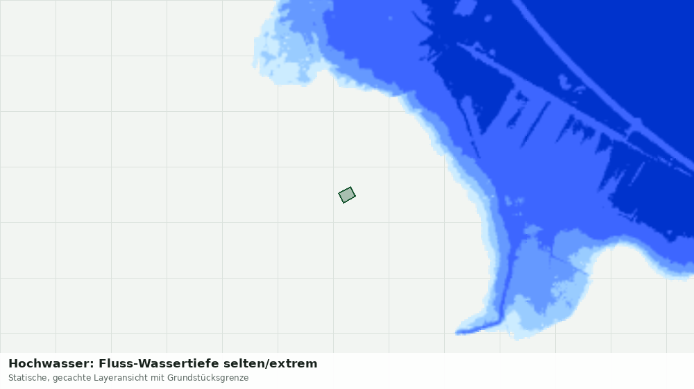 Statische Kartenansicht: Hochwasser: Fluss-Wassertiefe selten/extrem
