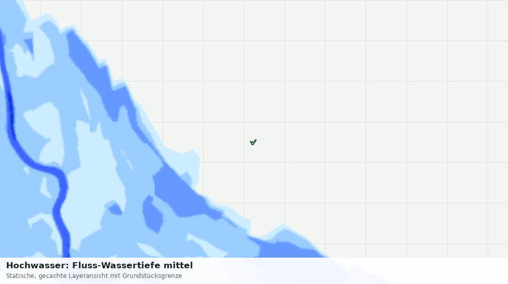Statische Kartenansicht: Hochwasser: Fluss-Wassertiefe mittel