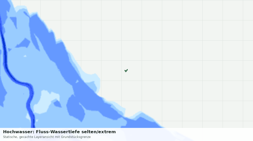 Statische Kartenansicht: Hochwasser: Fluss-Wassertiefe selten/extrem