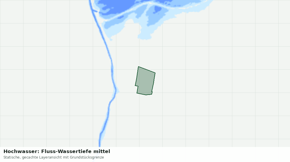 Statische Kartenansicht: Hochwasser: Fluss-Wassertiefe mittel