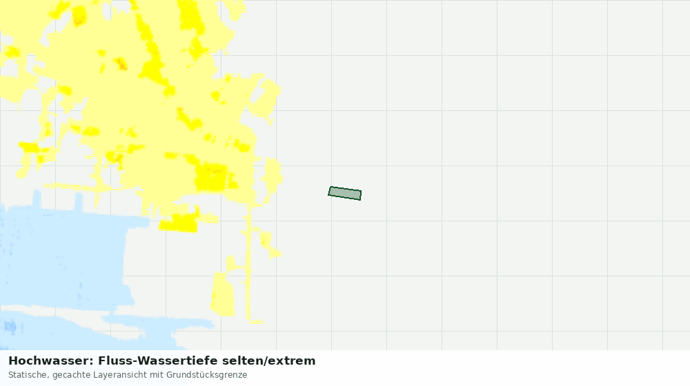 Statische Kartenansicht: Hochwasser: Fluss-Wassertiefe selten/extrem