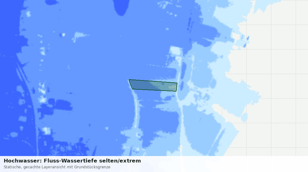 Statische Kartenansicht: Hochwasser: Fluss-Wassertiefe selten/extrem