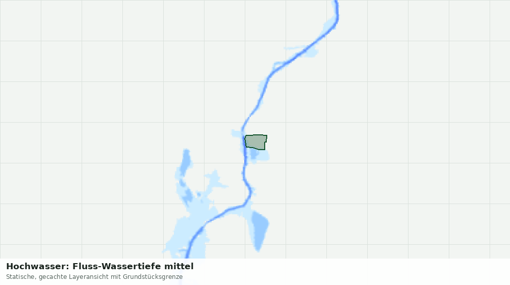 Statische Kartenansicht: Hochwasser: Fluss-Wassertiefe mittel