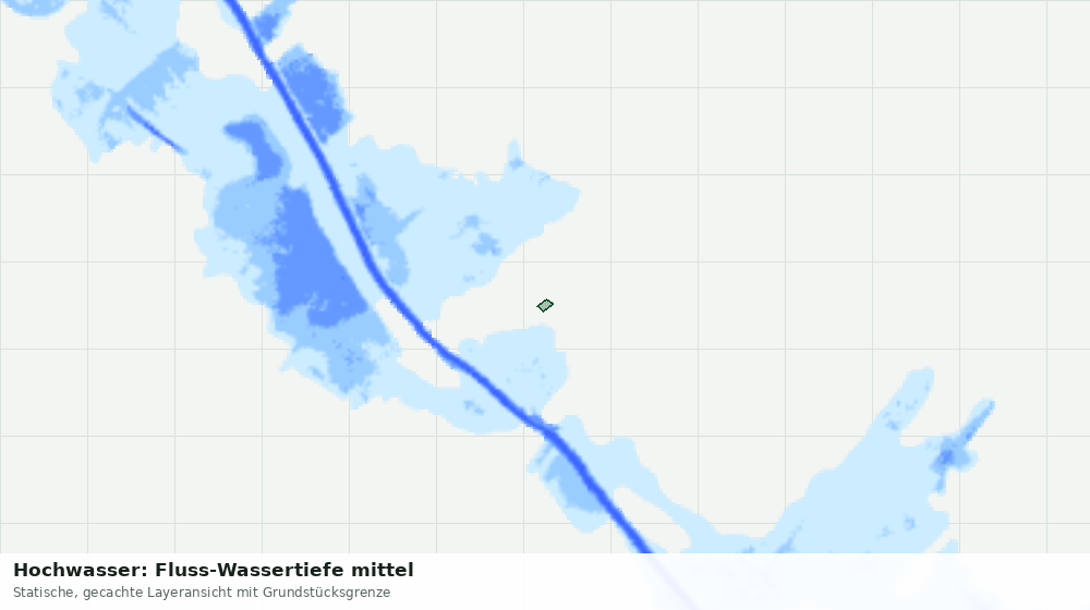 Statische Kartenansicht: Hochwasser: Fluss-Wassertiefe mittel