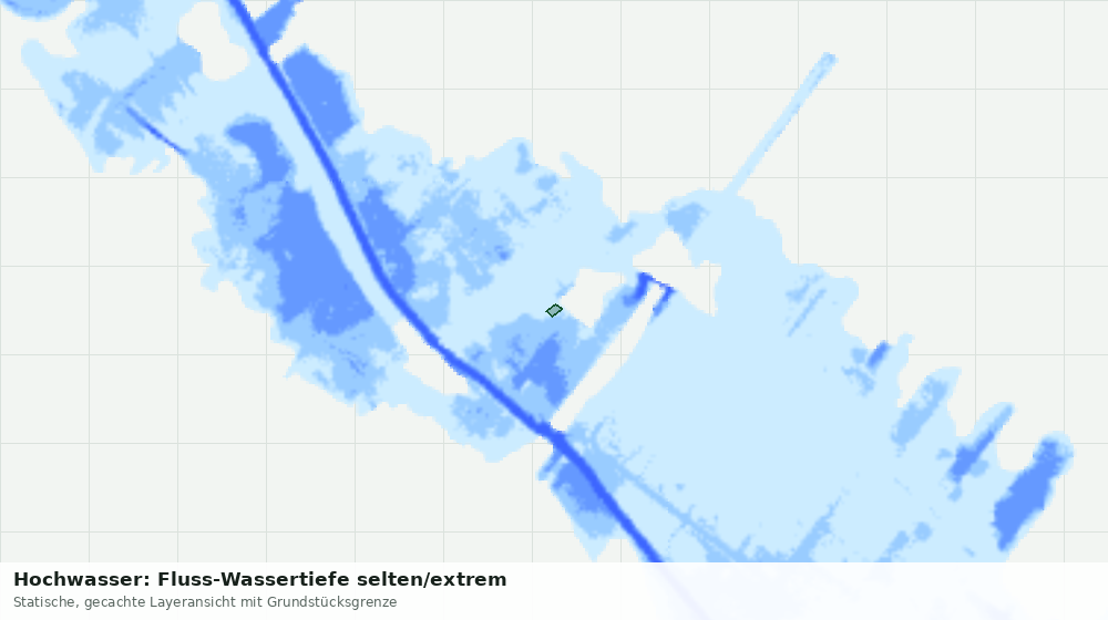 Statische Kartenansicht: Hochwasser: Fluss-Wassertiefe selten/extrem