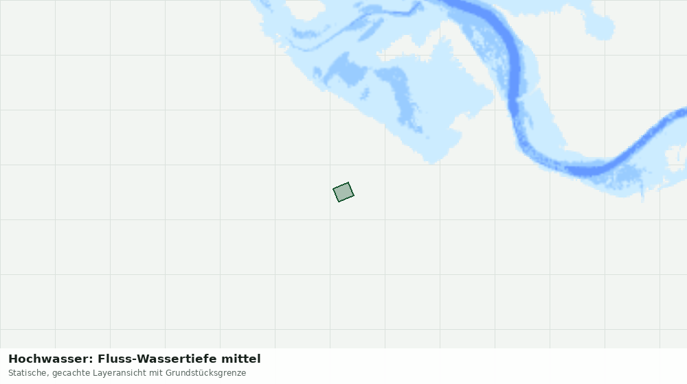 Statische Kartenansicht: Hochwasser: Fluss-Wassertiefe mittel