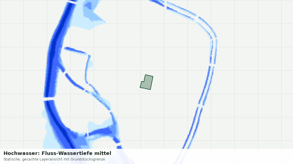 Statische Kartenansicht: Hochwasser: Fluss-Wassertiefe mittel