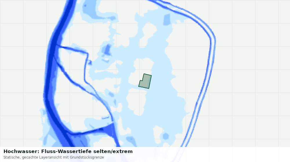 Statische Kartenansicht: Hochwasser: Fluss-Wassertiefe selten/extrem