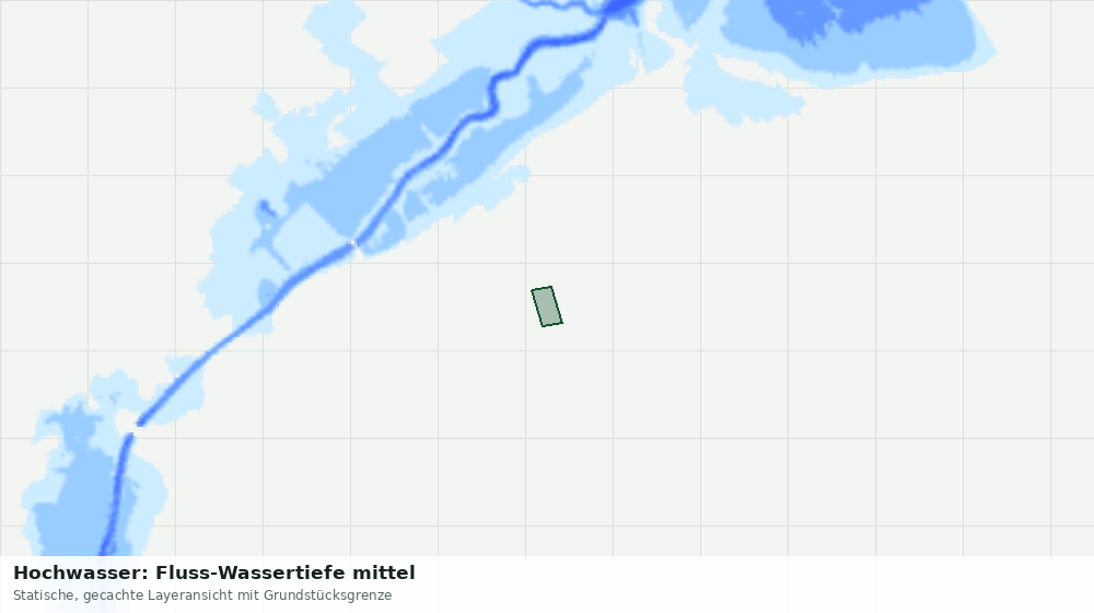 Statische Kartenansicht: Hochwasser: Fluss-Wassertiefe mittel