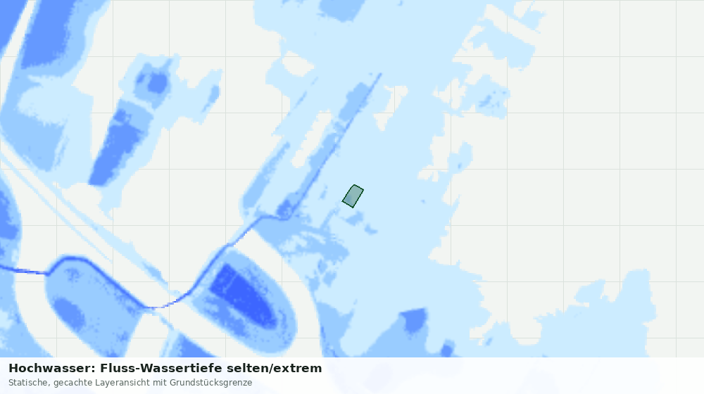 Statische Kartenansicht: Hochwasser: Fluss-Wassertiefe selten/extrem