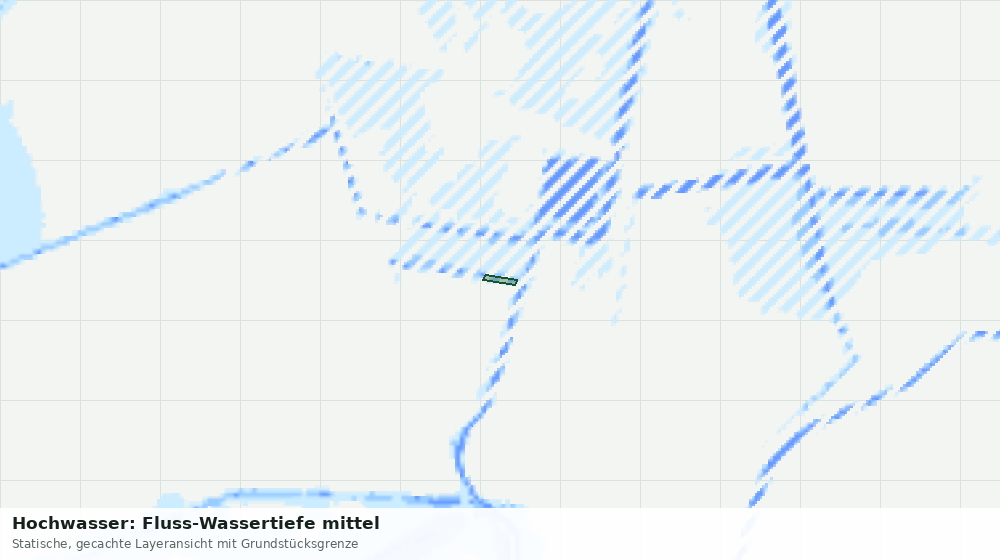 Statische Kartenansicht: Hochwasser: Fluss-Wassertiefe mittel