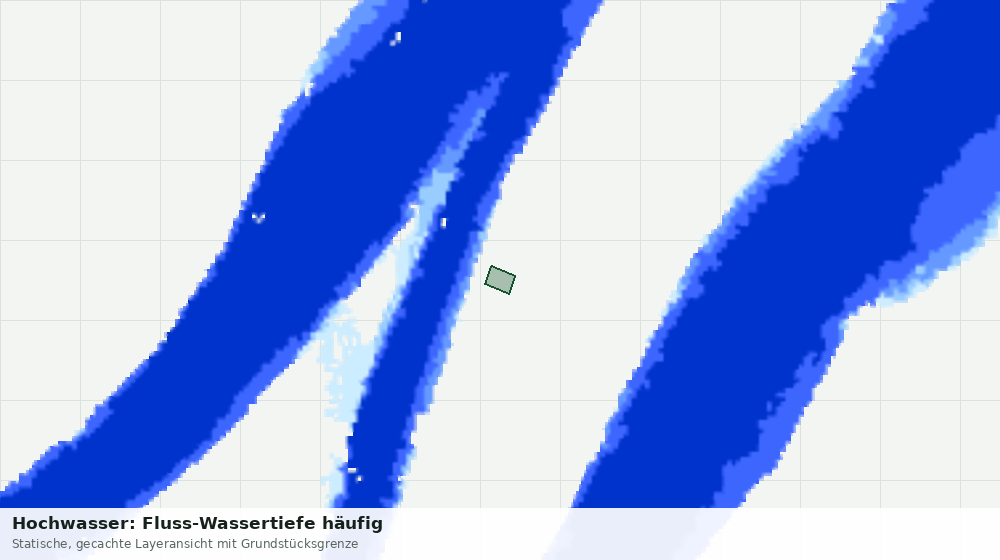 Statische Kartenansicht: Hochwasser: Fluss-Wassertiefe häufig