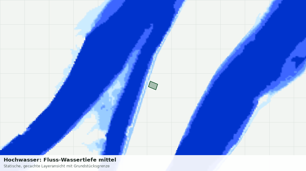 Statische Kartenansicht: Hochwasser: Fluss-Wassertiefe mittel