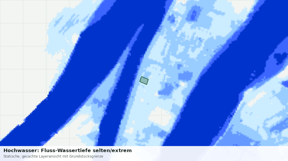 Statische Kartenansicht: Hochwasser: Fluss-Wassertiefe selten/extrem