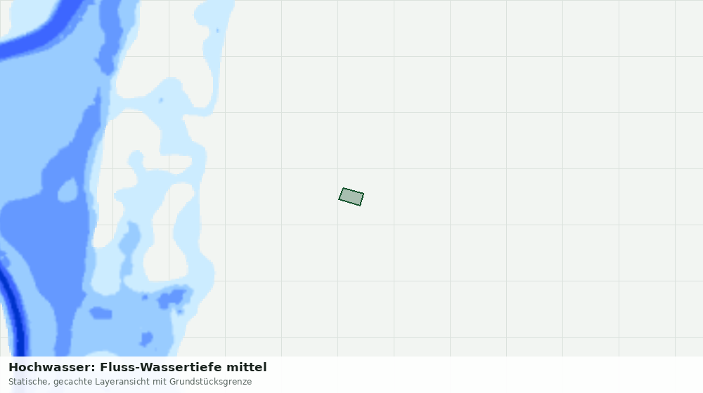 Statische Kartenansicht: Hochwasser: Fluss-Wassertiefe mittel