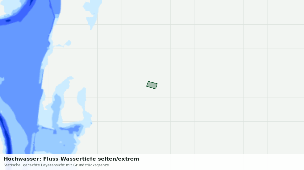 Statische Kartenansicht: Hochwasser: Fluss-Wassertiefe selten/extrem