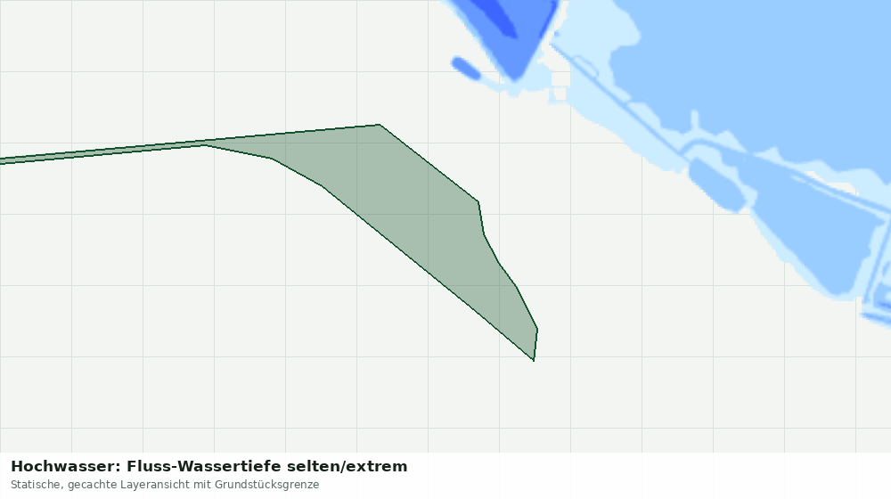 Statische Kartenansicht: Hochwasser: Fluss-Wassertiefe selten/extrem