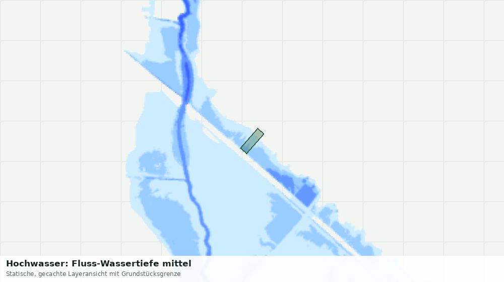 Statische Kartenansicht: Hochwasser: Fluss-Wassertiefe mittel