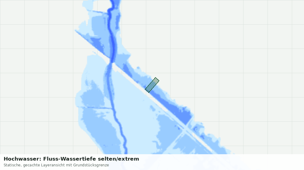 Statische Kartenansicht: Hochwasser: Fluss-Wassertiefe selten/extrem