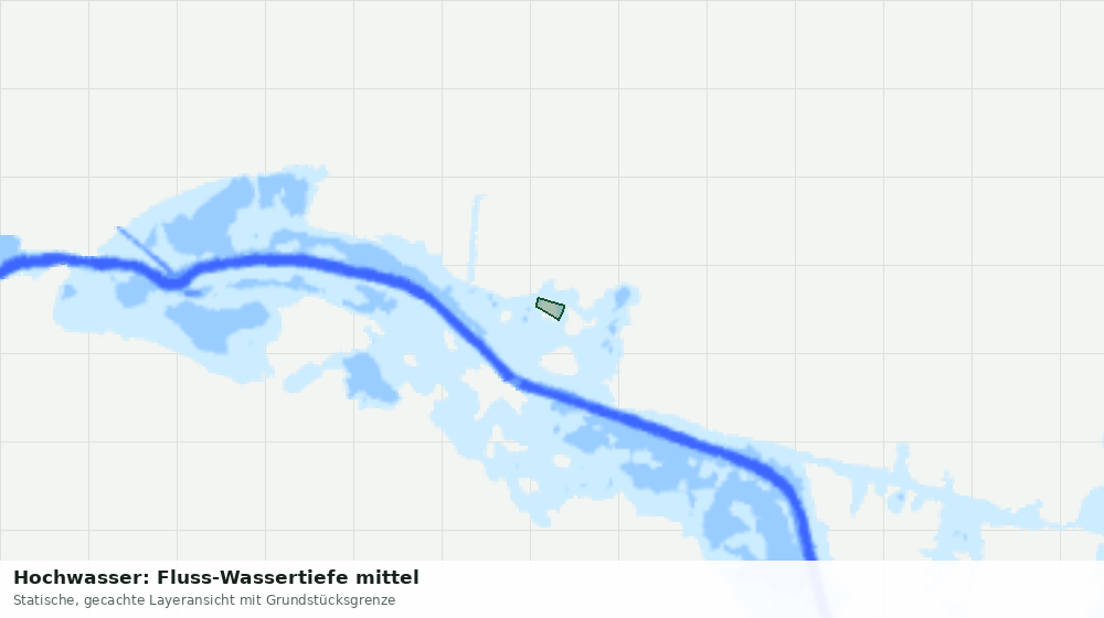 Statische Kartenansicht: Hochwasser: Fluss-Wassertiefe mittel