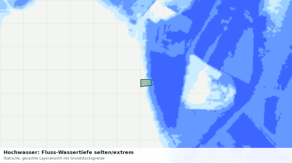 Statische Kartenansicht: Hochwasser: Fluss-Wassertiefe selten/extrem