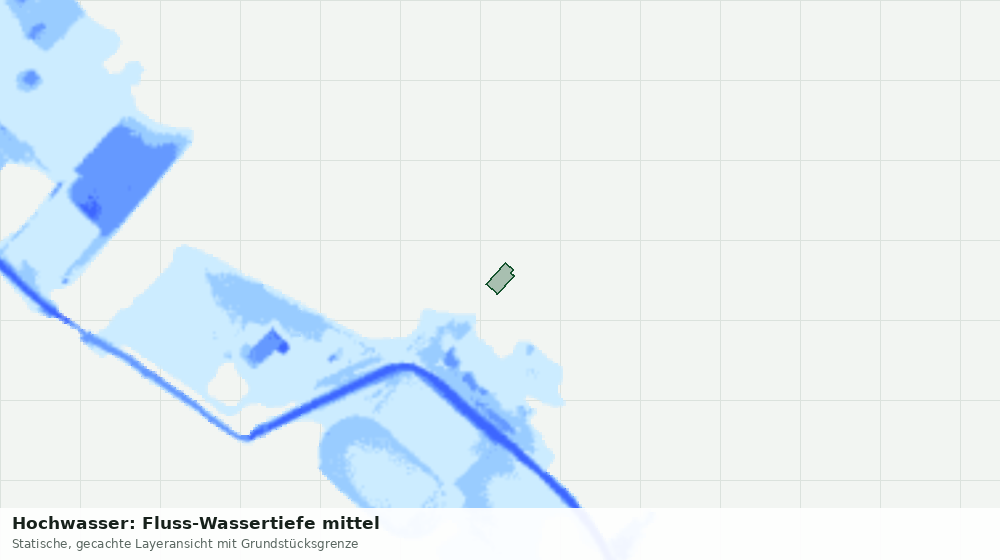 Statische Kartenansicht: Hochwasser: Fluss-Wassertiefe mittel