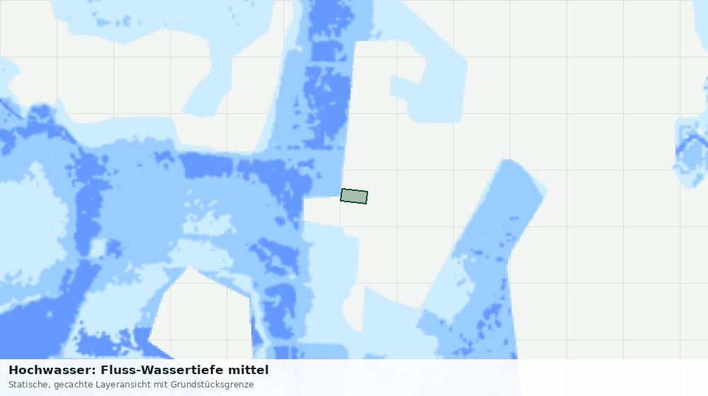 Statische Kartenansicht: Hochwasser: Fluss-Wassertiefe mittel