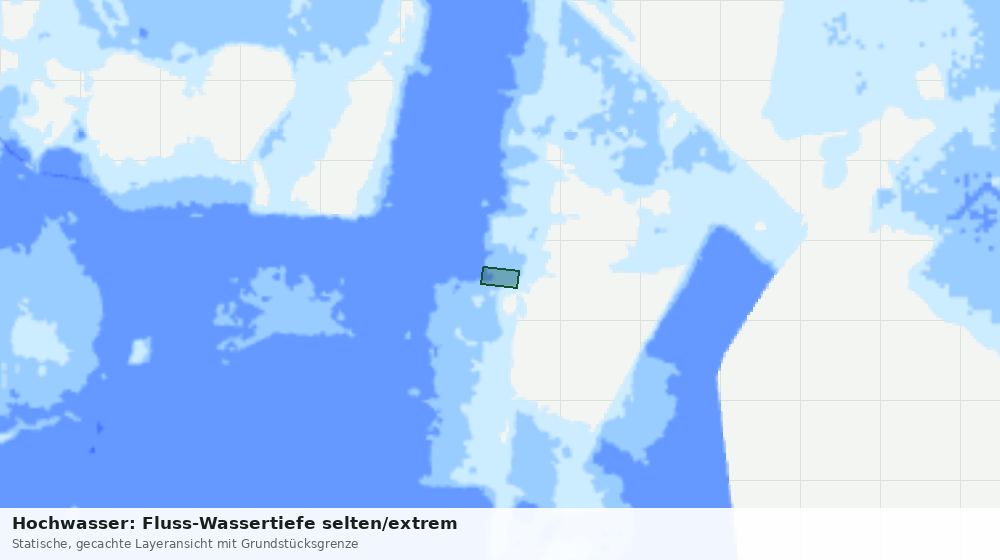 Statische Kartenansicht: Hochwasser: Fluss-Wassertiefe selten/extrem