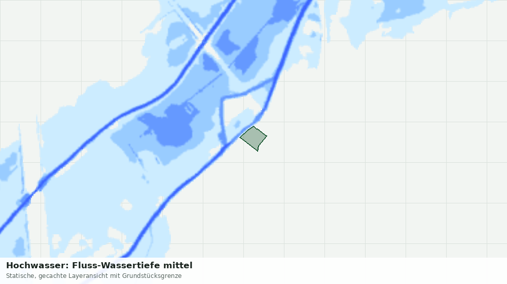 Statische Kartenansicht: Hochwasser: Fluss-Wassertiefe mittel