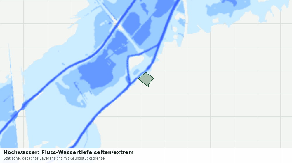 Statische Kartenansicht: Hochwasser: Fluss-Wassertiefe selten/extrem
