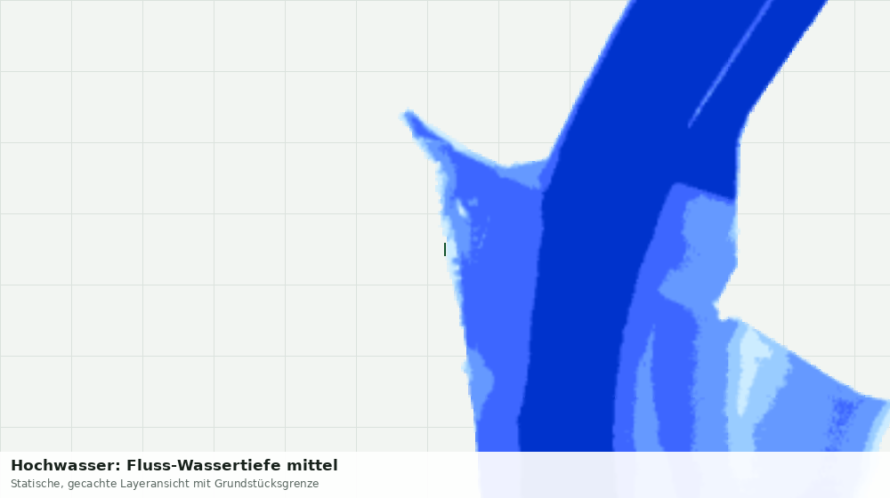Statische Kartenansicht: Hochwasser: Fluss-Wassertiefe mittel