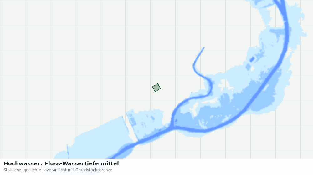 Statische Kartenansicht: Hochwasser: Fluss-Wassertiefe mittel