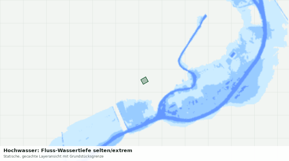 Statische Kartenansicht: Hochwasser: Fluss-Wassertiefe selten/extrem