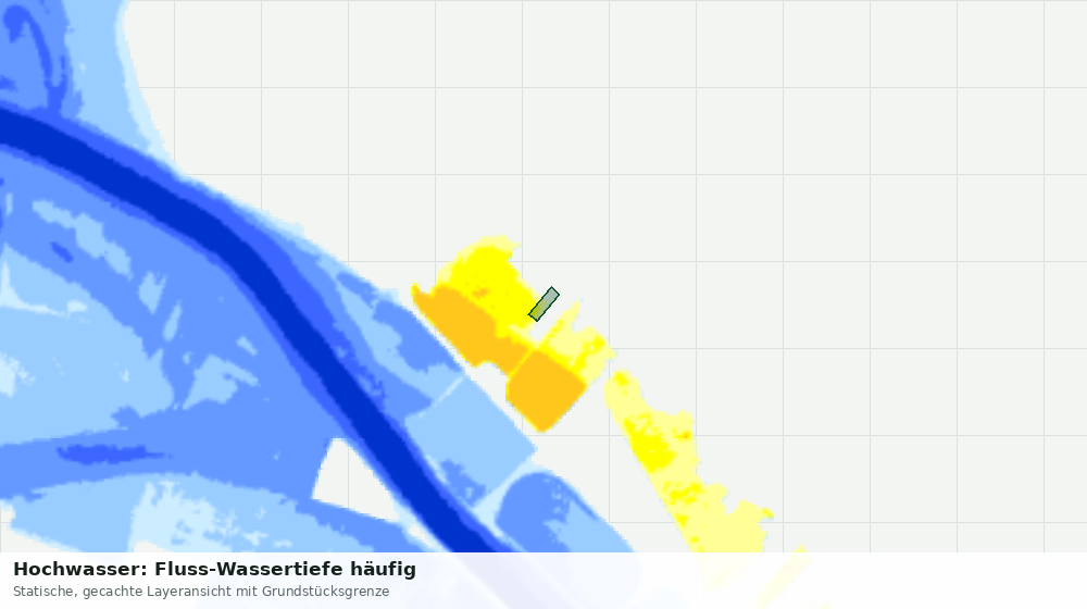 Statische Kartenansicht: Hochwasser: Fluss-Wassertiefe häufig