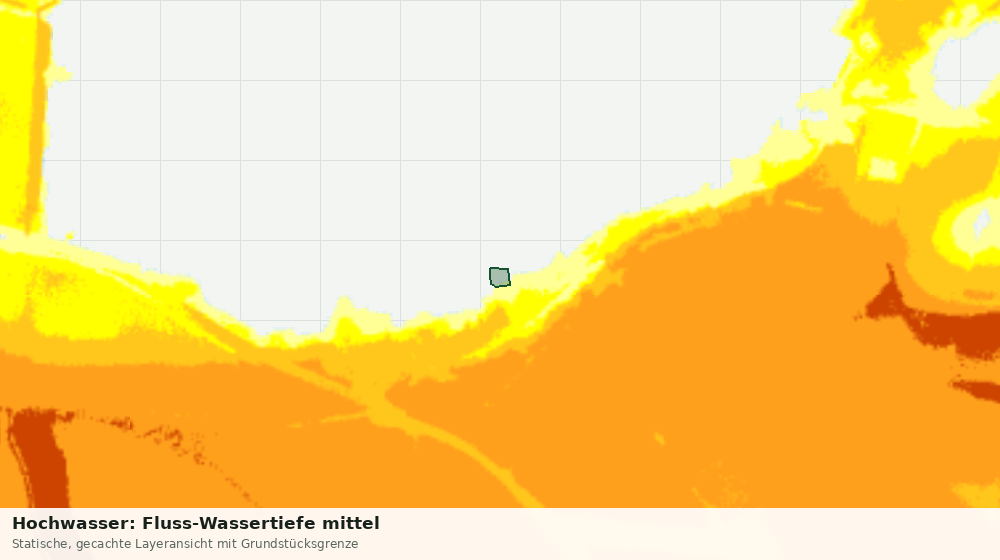 Statische Kartenansicht: Hochwasser: Fluss-Wassertiefe mittel