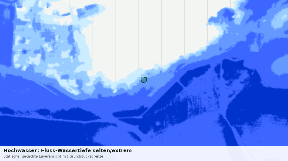 Statische Kartenansicht: Hochwasser: Fluss-Wassertiefe selten/extrem