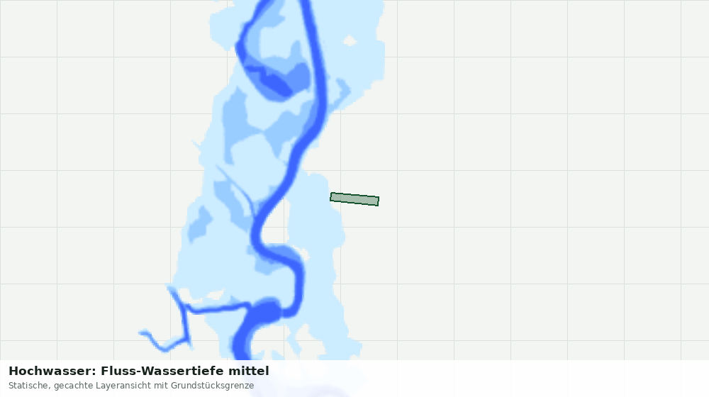 Statische Kartenansicht: Hochwasser: Fluss-Wassertiefe mittel