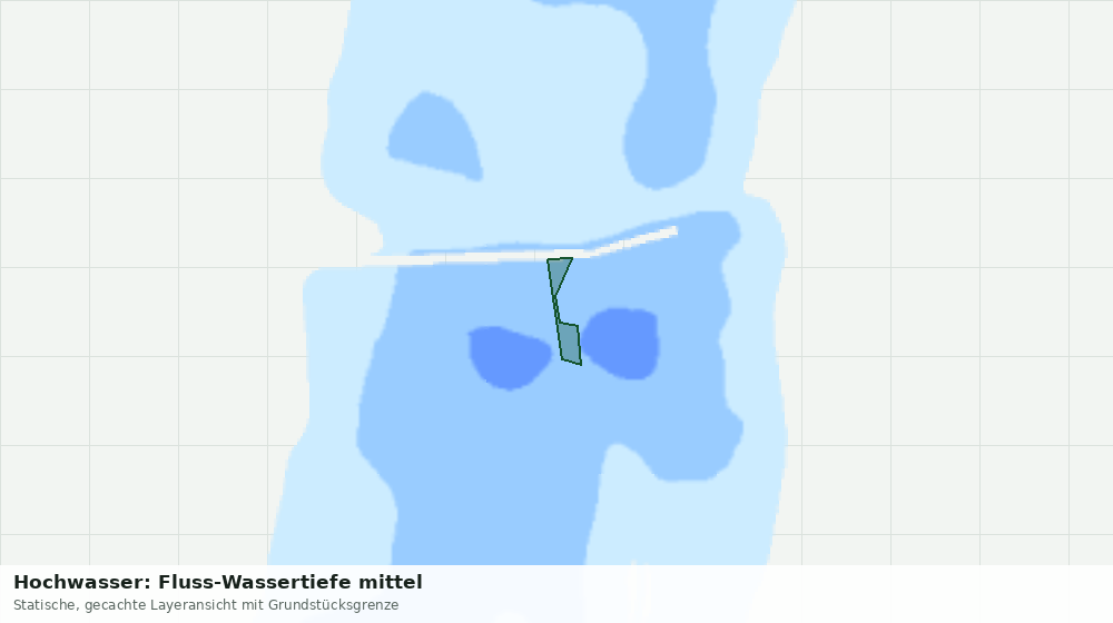 Statische Kartenansicht: Hochwasser: Fluss-Wassertiefe mittel