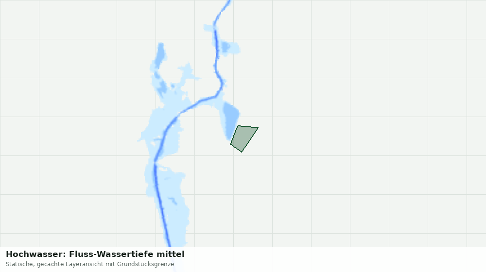 Statische Kartenansicht: Hochwasser: Fluss-Wassertiefe mittel