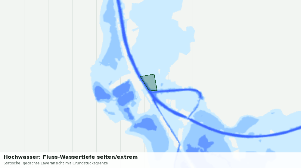 Statische Kartenansicht: Hochwasser: Fluss-Wassertiefe selten/extrem