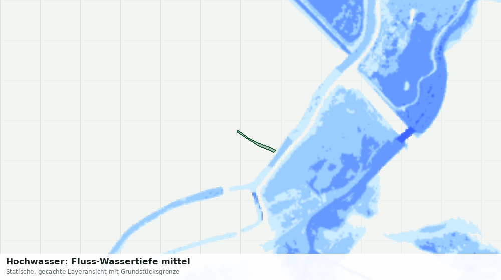 Statische Kartenansicht: Hochwasser: Fluss-Wassertiefe mittel