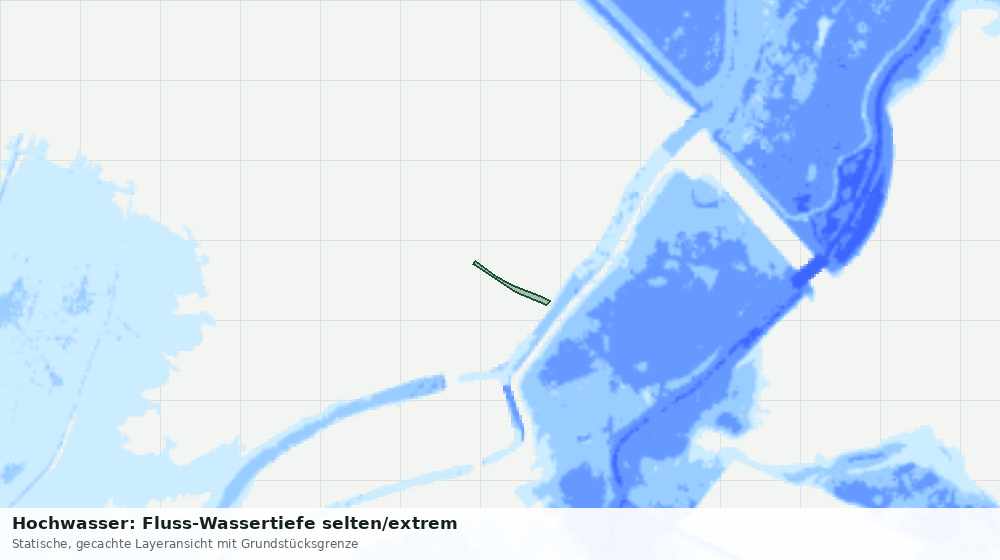 Statische Kartenansicht: Hochwasser: Fluss-Wassertiefe selten/extrem