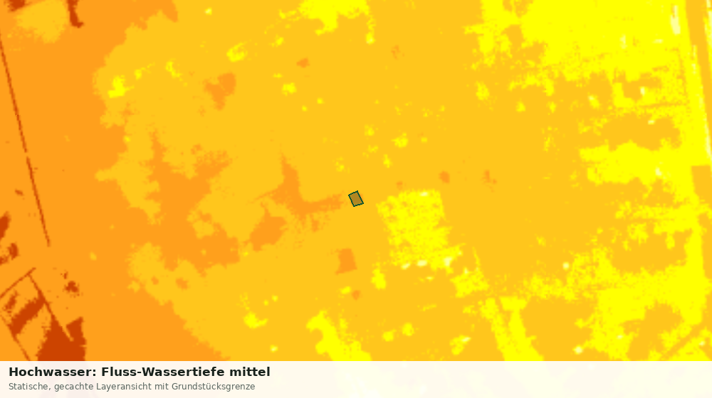 Statische Kartenansicht: Hochwasser: Fluss-Wassertiefe mittel