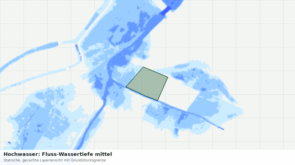Statische Kartenansicht: Hochwasser: Fluss-Wassertiefe mittel