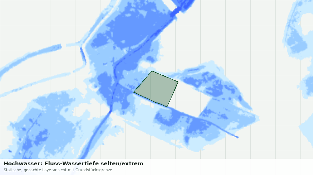 Statische Kartenansicht: Hochwasser: Fluss-Wassertiefe selten/extrem