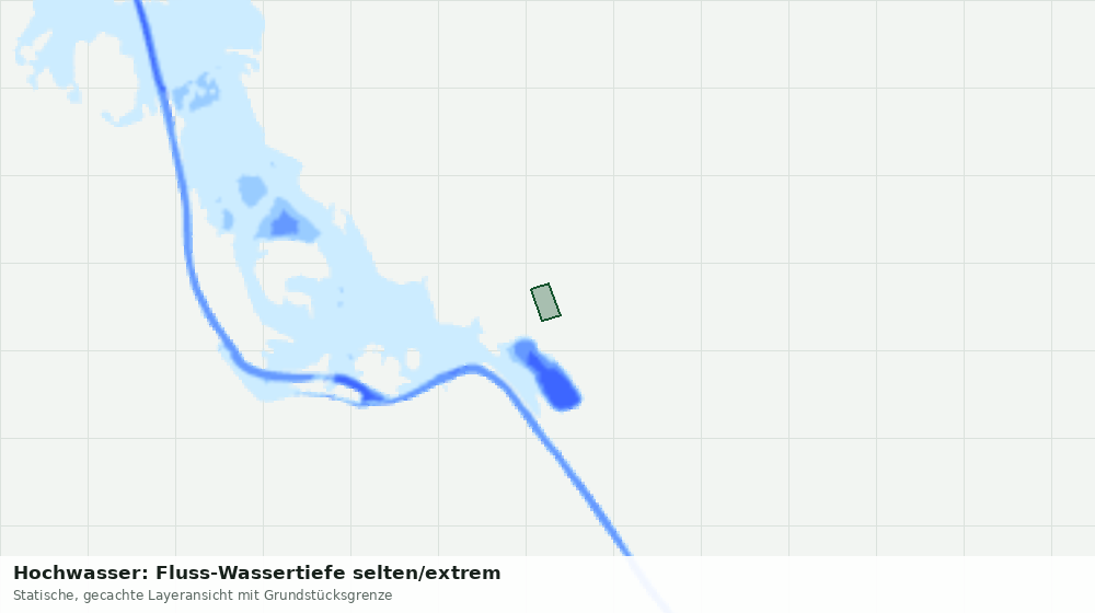Statische Kartenansicht: Hochwasser: Fluss-Wassertiefe selten/extrem