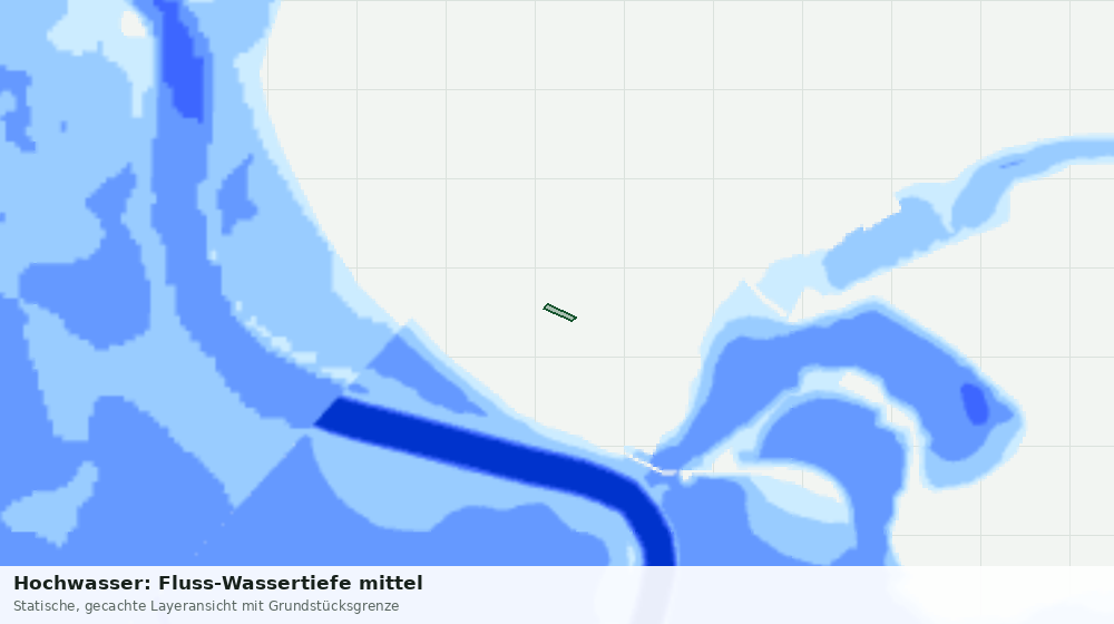 Statische Kartenansicht: Hochwasser: Fluss-Wassertiefe mittel