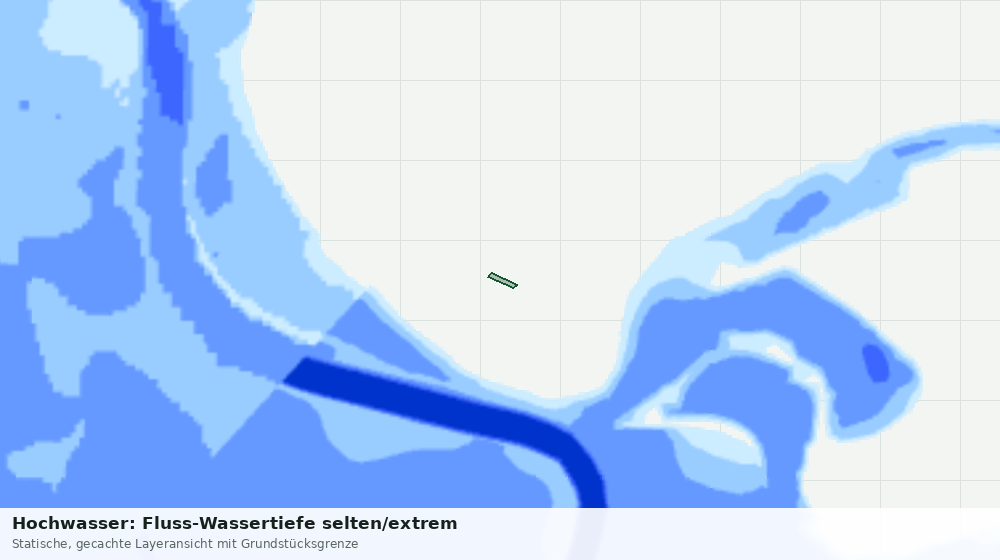 Statische Kartenansicht: Hochwasser: Fluss-Wassertiefe selten/extrem