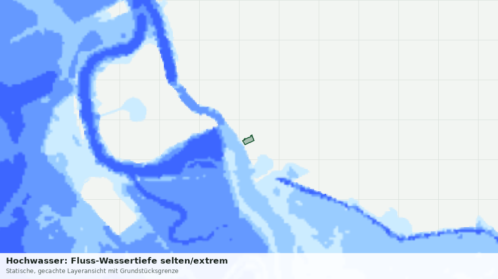 Statische Kartenansicht: Hochwasser: Fluss-Wassertiefe selten/extrem